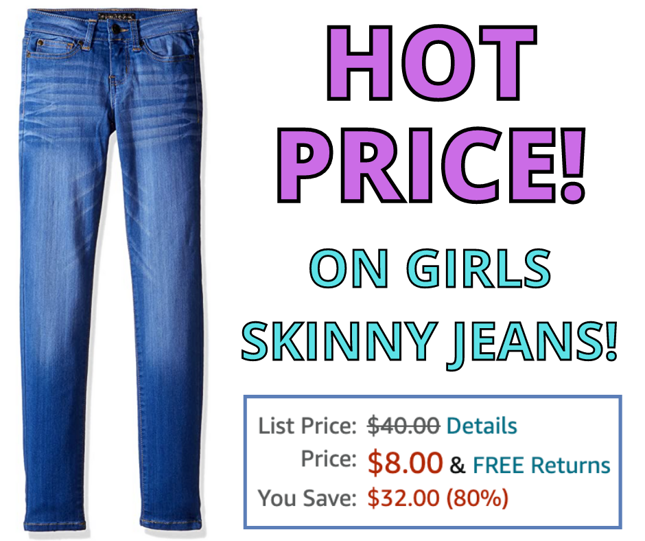 Girls Denim Skinny Jeans! 80% OFF!