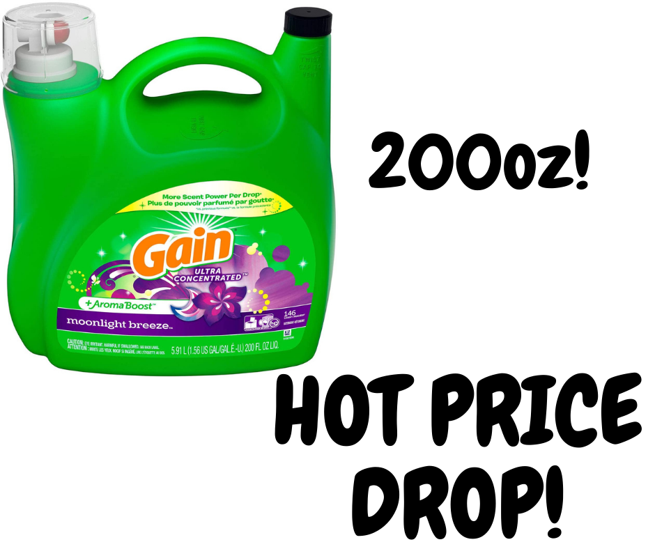 Gain Liquid Detergent 200oz HOT PRICE DROP!