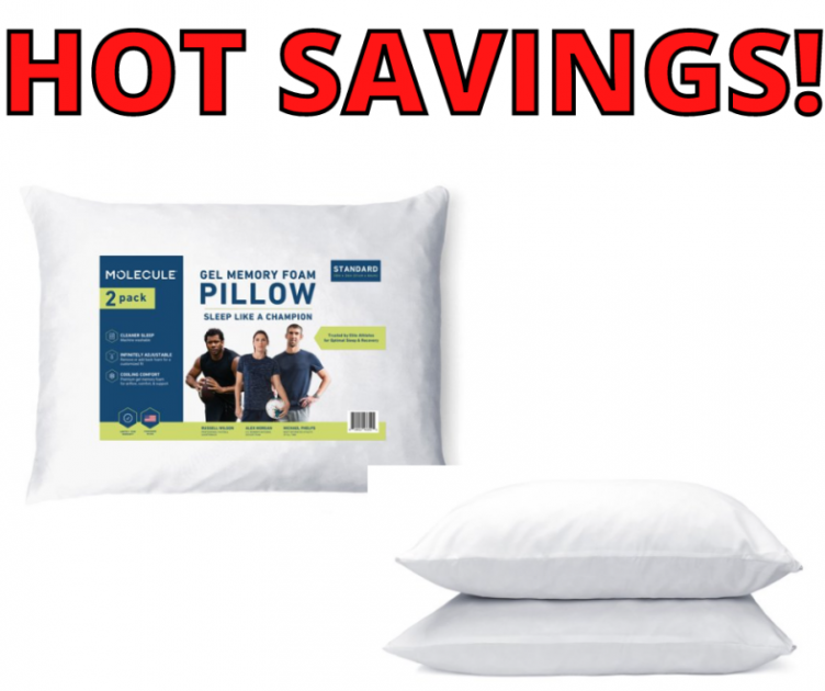 Molecule Gel Memory Foam Pillow 2-pack On Sale At Walmart!