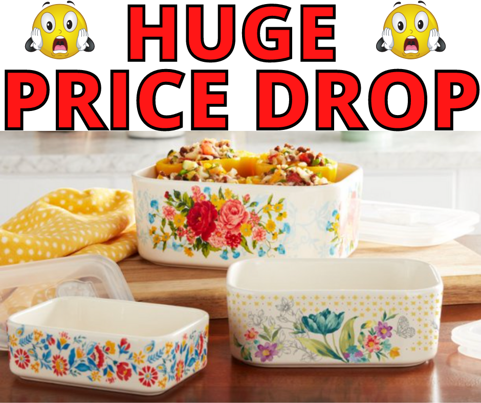 The Pioneer Woman 6 Pc Rectangle Nesting Bowls Price Drop!