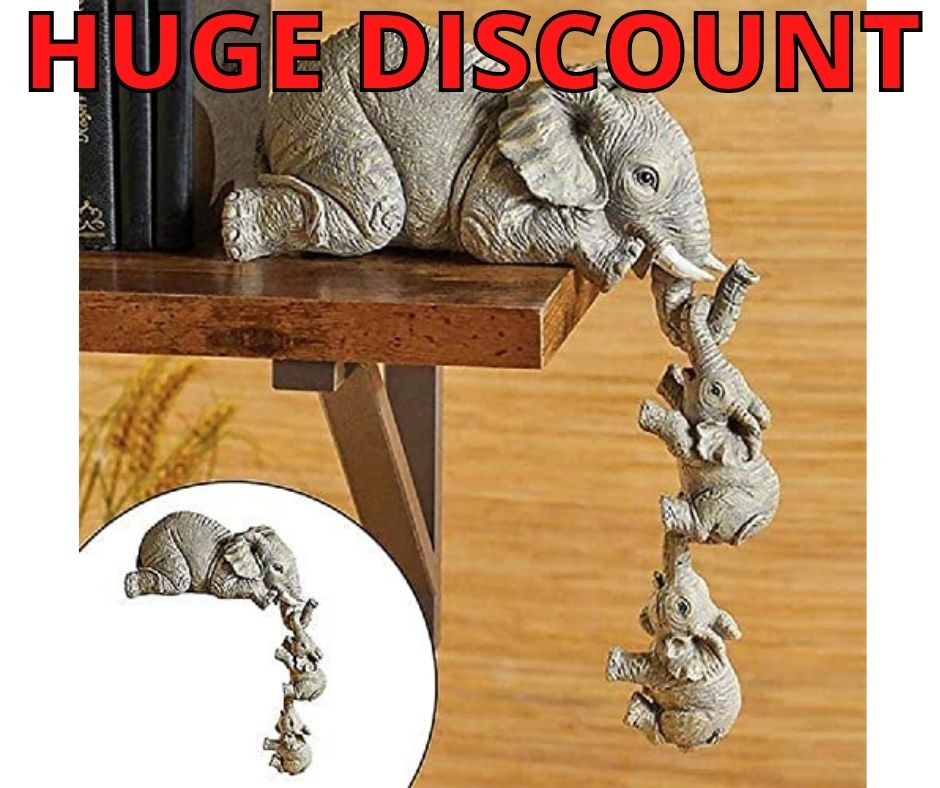 Elephant With Hanging Babies Home Decor Huge Discount