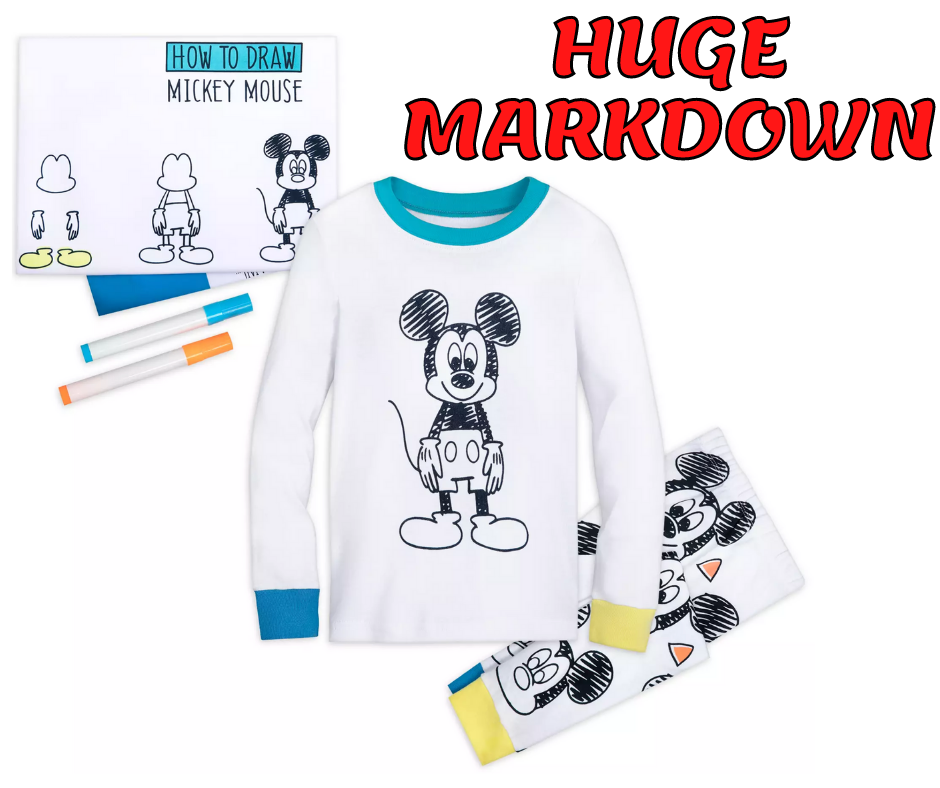 Mickey Mouse Colorable Pajama Set HUGE Markdown!