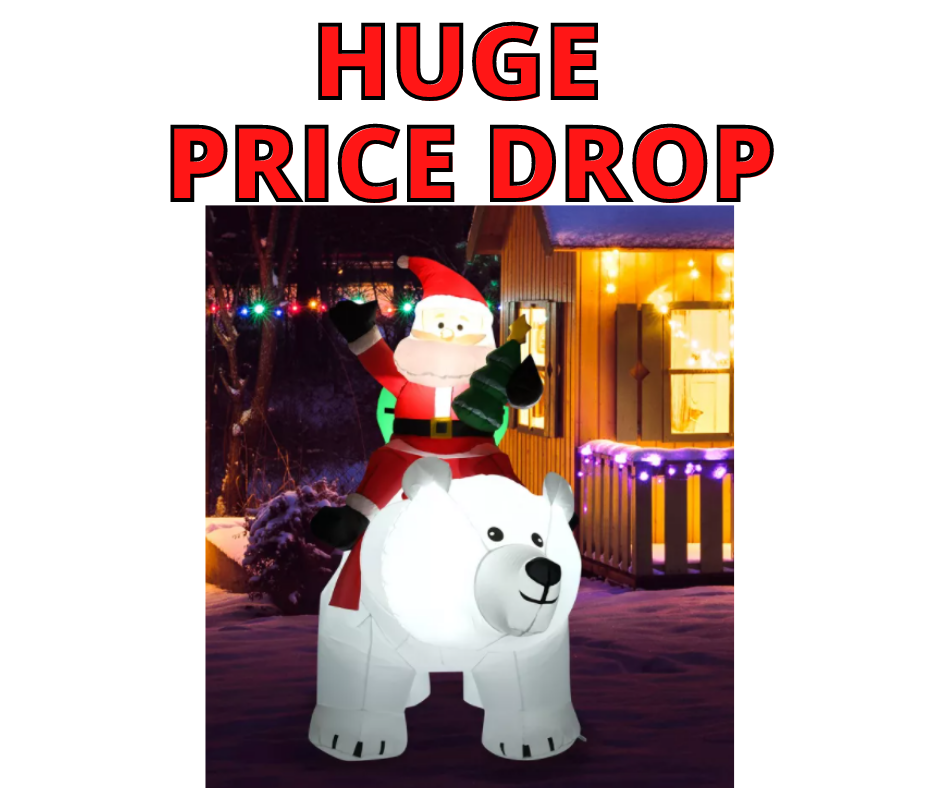 Inflatable Santa Riding Polar Bear Hot Deal at Target!