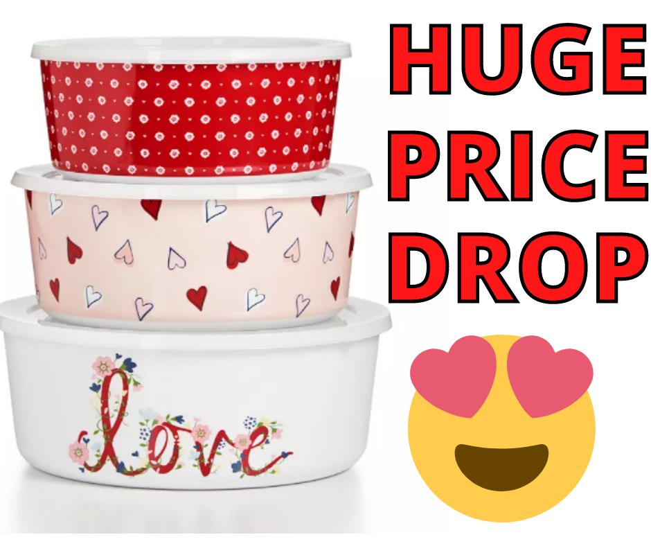 Love 3-Pc Container Set HUGE PRICE DROP ENDING SOON AT MACY’S!