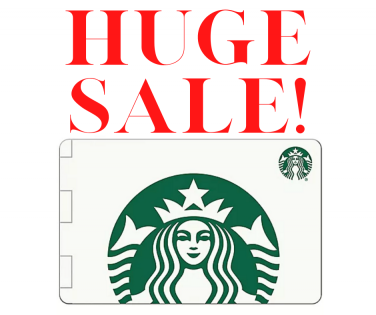 Starbucks E-Gift Card On Sale Now!