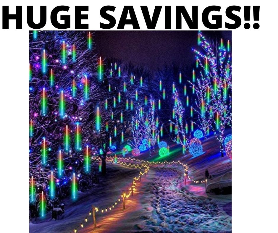 Falling Rain Christmas Lights Huge Savings Deal!