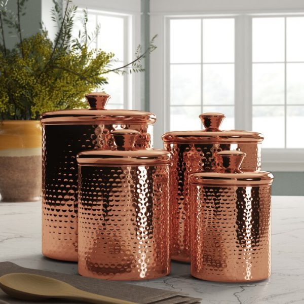Stainless Steel 4 Piece Kitchen Canister Set Huge Price Drop at Wayfair!