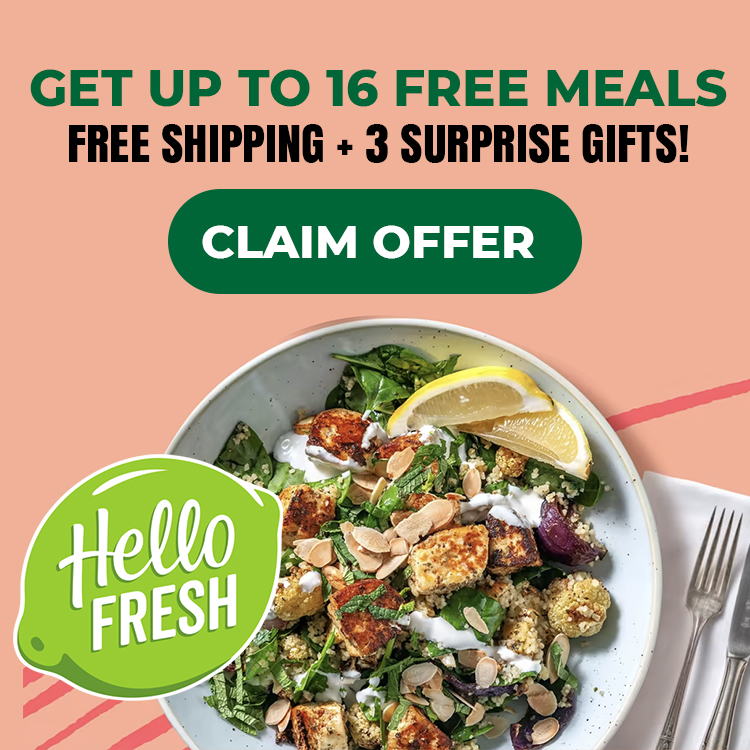 16 FREE Meals With Hello Fresh and 3 FREE GIFTS!