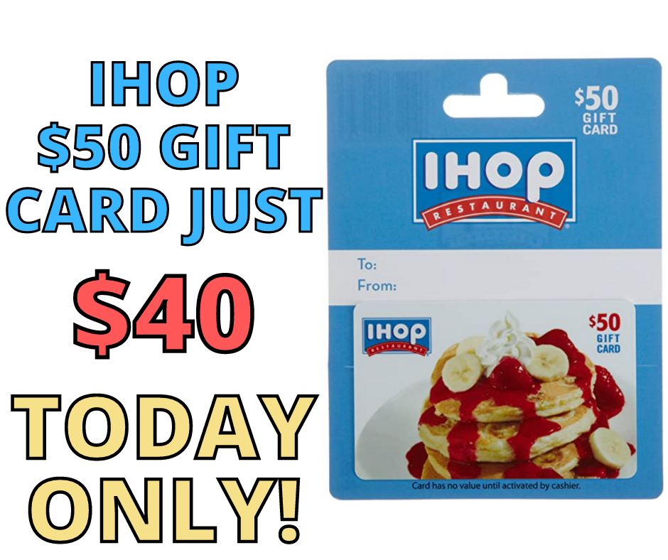 IHop Gift Card $40 On Amazon! TODAY ONLY!
