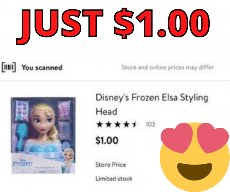 Disney Frozen Elsa Styling Head Just $1.00 at Walmart!