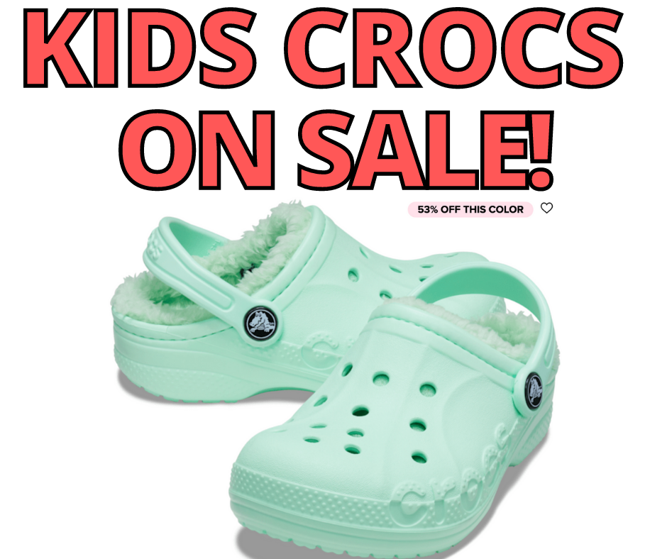 Kids Baya Lined Crocs On Sale Now!