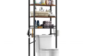 Kalrin Over The Toilet Storage Shelf 4 Tier Wooden Bathroom Organizer Adjustable Saver Space Rack with Toilet Paper Holder Black 9ed79846 3330 4236 a578 e50b57abe0a8.df0401037e9d72d026a954f9d7d7ce24