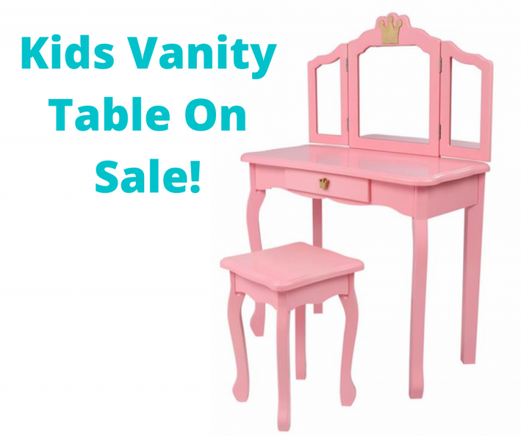 Kids Vanity Table And Stool Set!