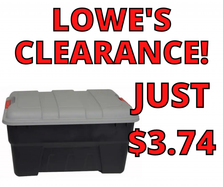 Rubbermaid 14-Gallon Tote with Lid HOT LOWE’S CLEARANCE!