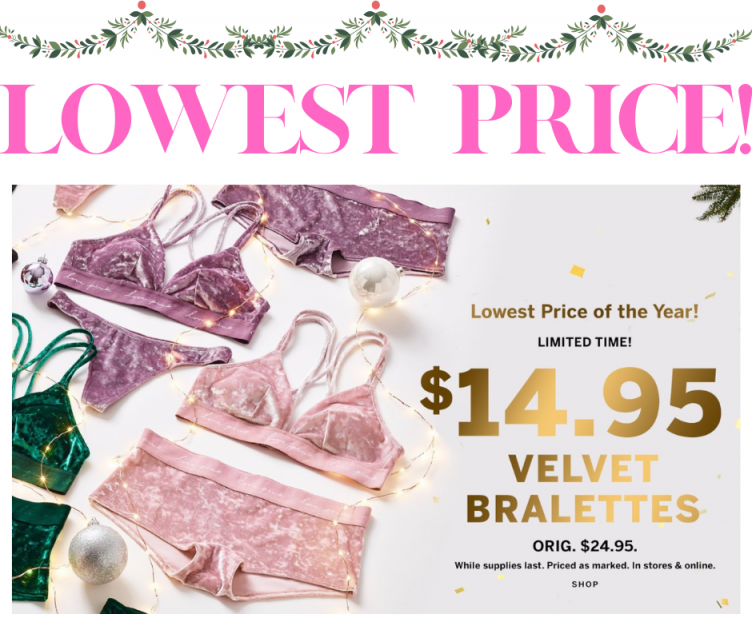 Velvet Bralettes On Sale At Pink!