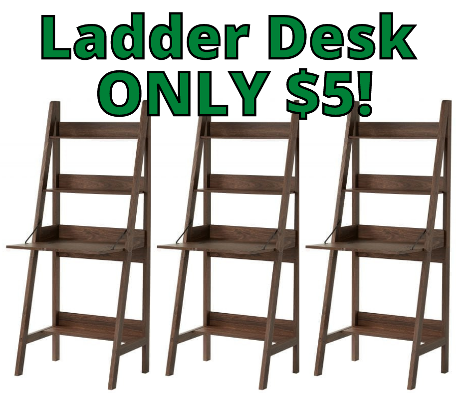 Mainstays 3 Shelf Ladder Desk ONLY $5! (reg $60)