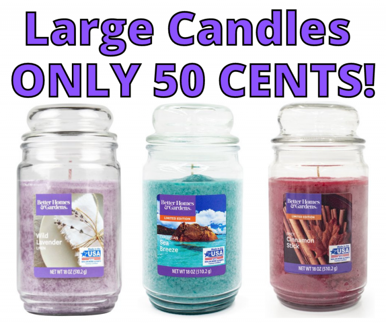 Better Homes & Garden Large Candles ONLY 50 CENTS!