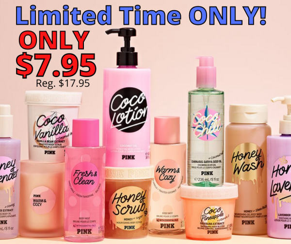 Pink Mists, Body Care & Candles Only $7.95! Limited Time Only!