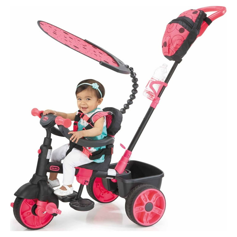 Little Tikes 4 in 1 Deluxe Edition Trike Neon Pink Convertible Tricycle Toddlers 4 Stages Growth Shade Canopy For Kids Boys Girls Ages 9 Months 3 Yea 25088e28 14c7 427a a704 870bbc3b07f1.cffb34a3