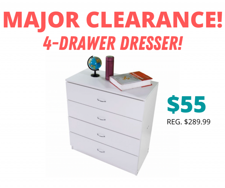 4-Drawer Dresser On Clearance At Walmart!