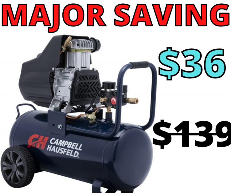 Campbell Portable Oil-Free Air Compressor Only $36 at Walmart!! (was $139)