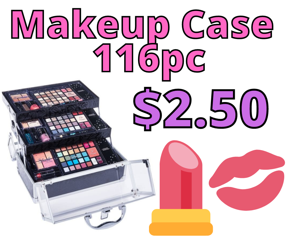 Walmart Clearance Makeup Case 116pc Only $2.50 ($40 Value)