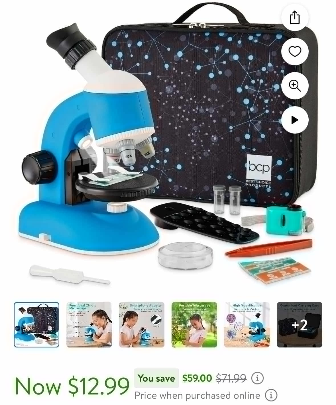 Microscope with case Walmart