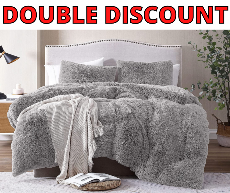 Fluffy Plus Shaggy Duvet Covers Double Discount!