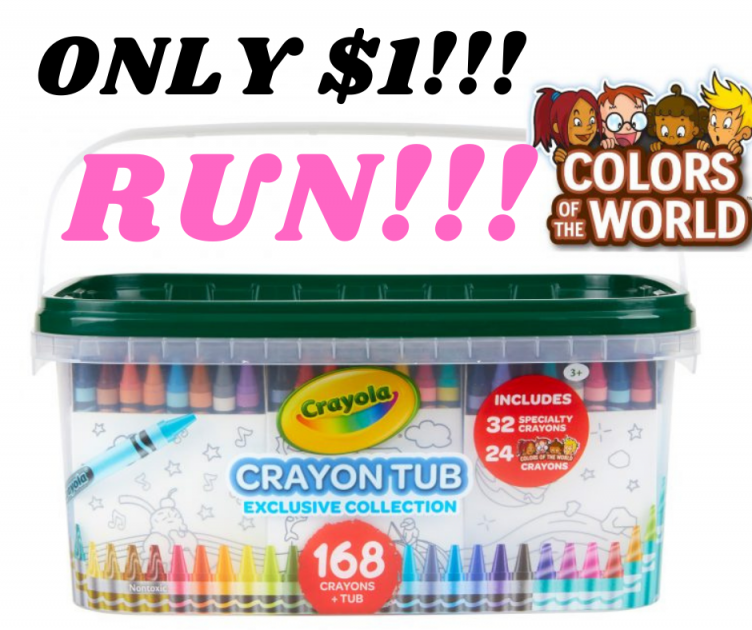 Crayola Crayon and Storage Tub ONLY $1.00 at Walmart!