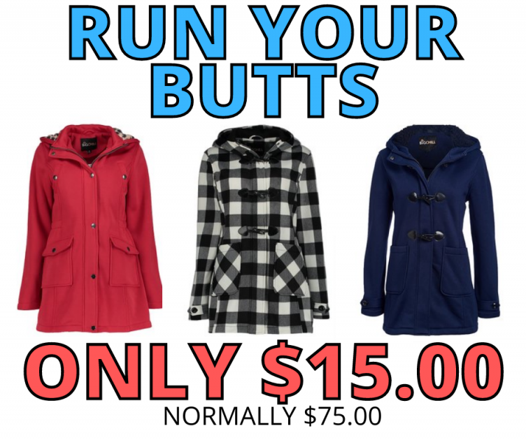 Women’s Coats Only $15
