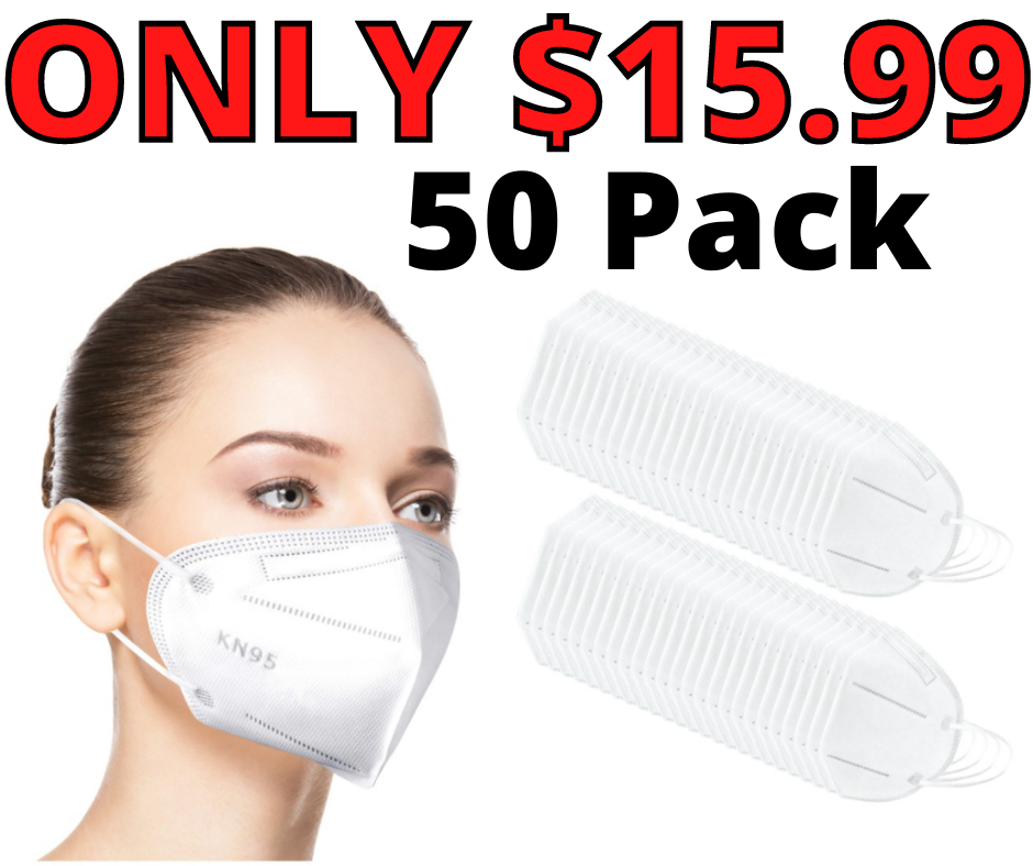 50 Pack Disposable KN95 Face Masks HUGE Savings!