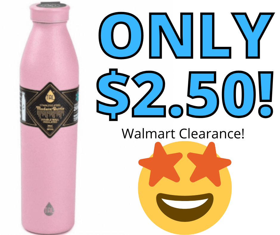 Tal 20oz Stainless Steel Water Bottle Just $2.50 at Walmart!!  (was $9.94)!!!!!
