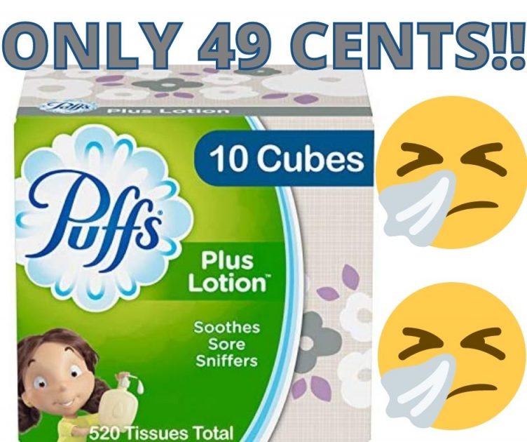 Puffs Tissues 10 Cubes 520 Tissues Only 49 Cents