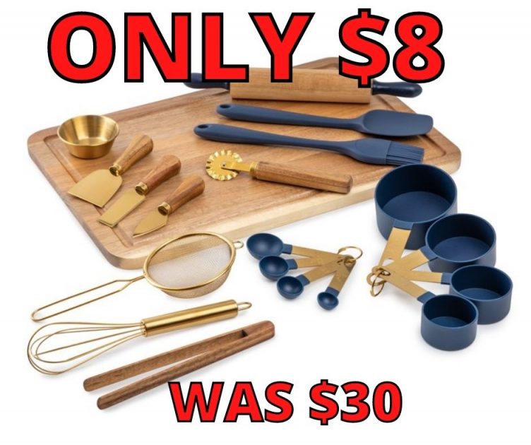 Thyme & Table Wood Board & Baking Set 20 Pieces Only $8