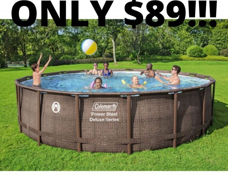 Coleman Power Steel 18×48 Pool Only $89 (Was $350)