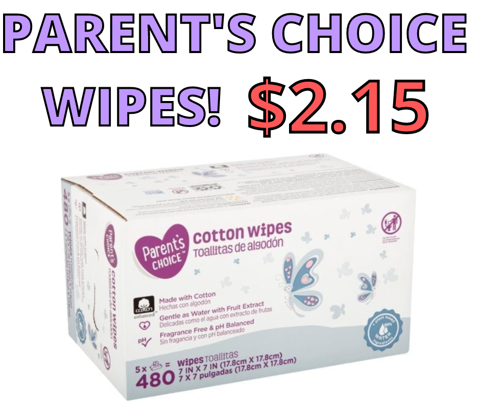 Parents Choice Wipes 480 Count ONLY $2.15! WALMART CLEARANCE!