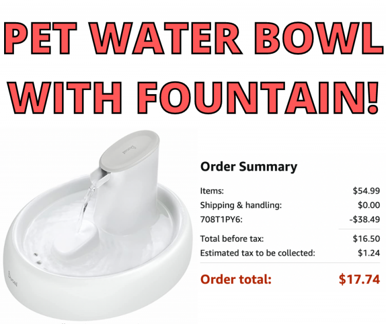 Pet Water Bowl With Fountain! HUGE SALE!
