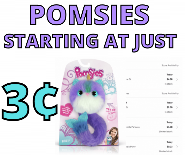 Pomsies Bubbles Interactive Toy 3¢ At Walmart!