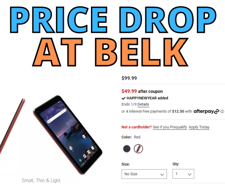 Smart Tablet Huge Online Price drop at Belk’s