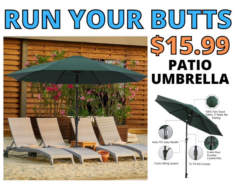 Patio Umbrella Sale – HUGE PRICE DROP Only $15.99
