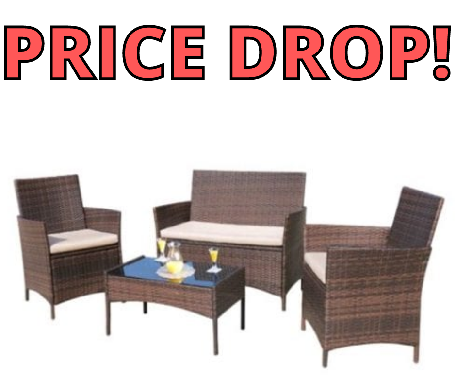 4 Piece Patio Set Online PRICE DROP at Walmart!!!!!
