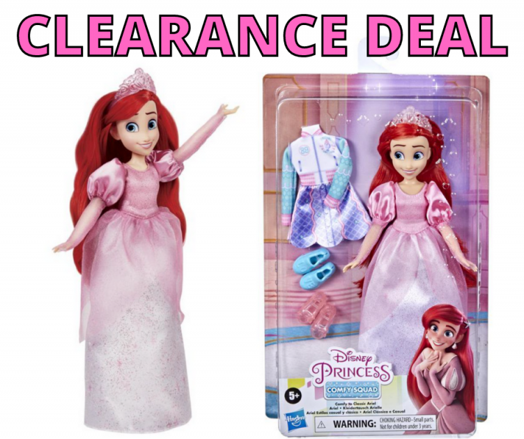 Disney Princess Comfy to Classic Ariel Doll On Clearance