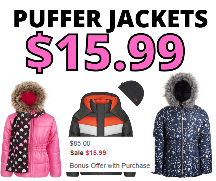 Puffer Jackets Only $15.99 TODAY ONLY