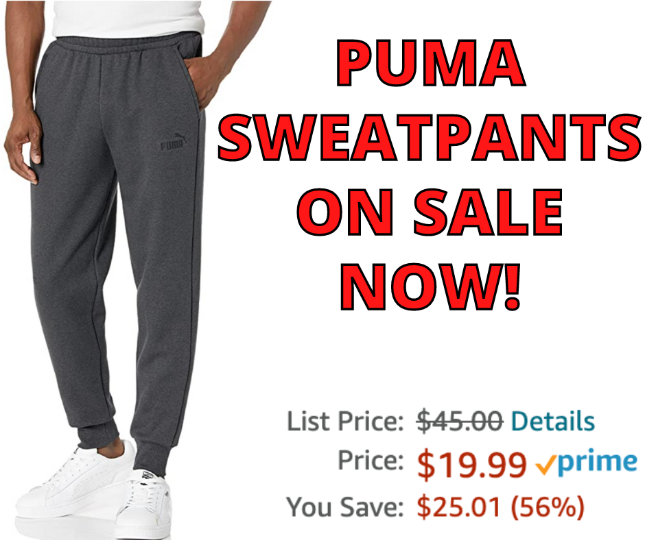 Puma Mens Sweatpants! Major Sale On Amazon!