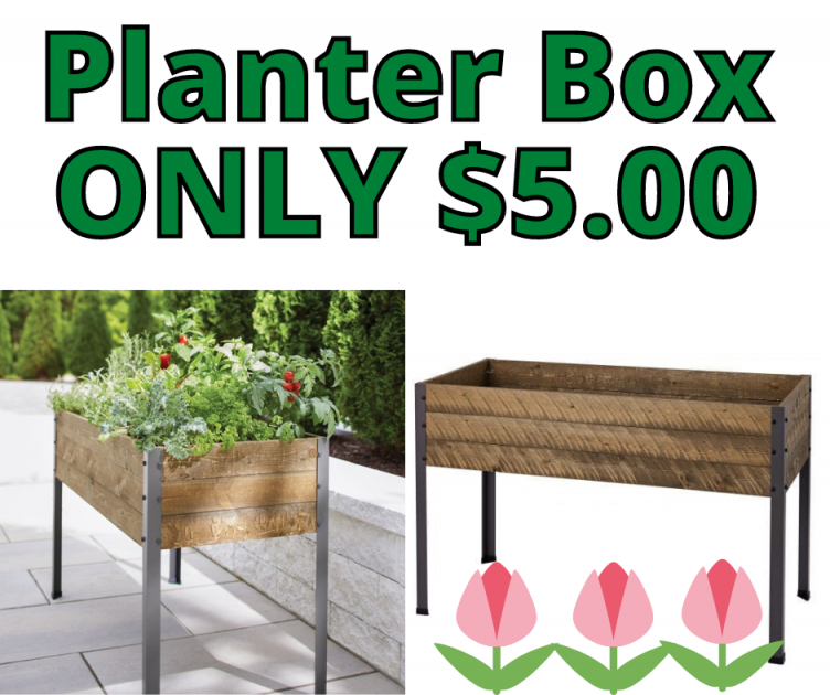Better Homes & Gardens Rustic Elevated Planter Box only $5.00