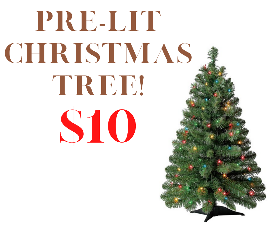 Pre-Lit Christmas Tree $10!
