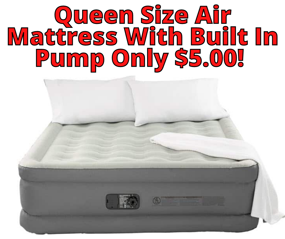 Queen Size Air Mattress With Built In Pump Only $5.00! – Walmart!