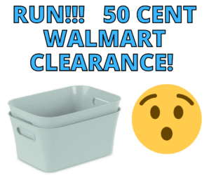 Storage Bins 2 pack Only $.50 at Walmart!!!!