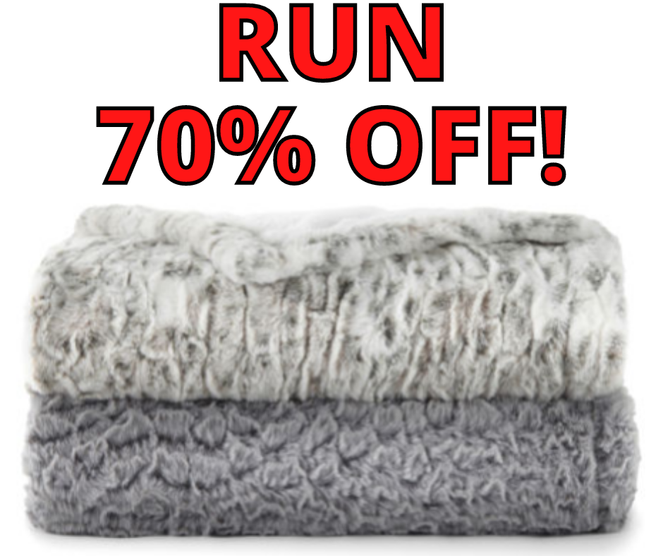 Coleman Faux Fur Throw Blanket NOW 70% OFF!