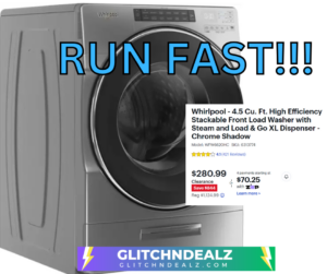 RUN FAST! Whirlpool Stackable Front Load WasherOn Clearance At Best Buy!!